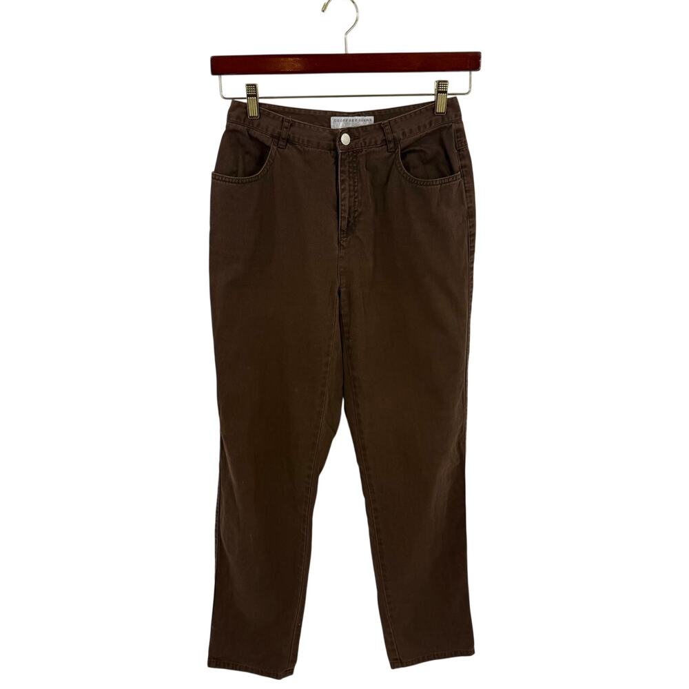 VTG 90s Geoffrey Beene Sport Womens Mom Pants Size 4 Chocolate Brown Khaki